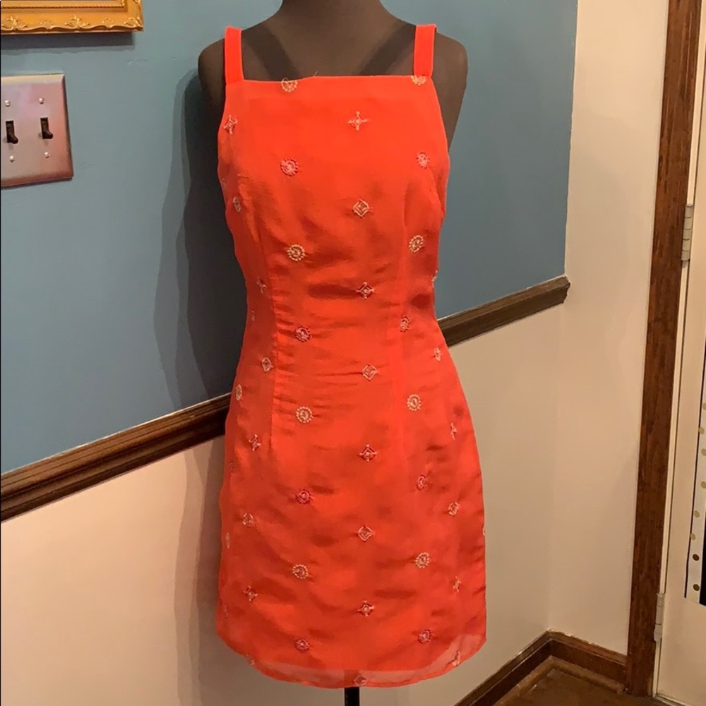 True Vintage! Dawn Joy Vintage coral dress
